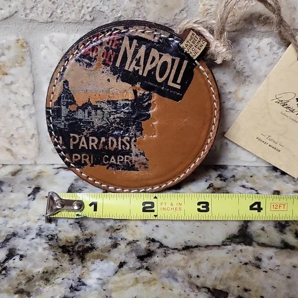 Patricia Nash Vintage Patch Turno Mirror - Picture 9 of 9